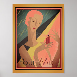 1930's.French, Art Deco, Pour Moi Perfume ポスター