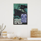 1930s German Beer Poster Hackerbräu München ポスター (キッチン)