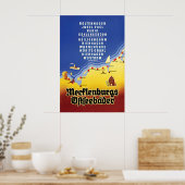 1930s Germany Travel Poster Mecklenburg Baltic Sea ポスター (キッチン)