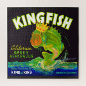 1930s Kingfish asparagus crate label ジグソーパズル (縦)