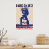 1930s Poland Propaganda Poster Baltic Sea Polish ポスター (キッチン)