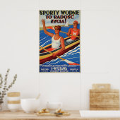 1930s Poland Sports Promotion poster Rowing Public ポスター (キッチン)