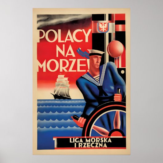 1930s Polish Poster Poles to the sea ポスター (正面)