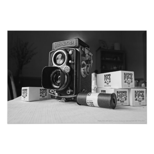 1930s ROLLEIFLEX IIカメラAutomat 6x6モデルRF 11 フォトプリント (正面)