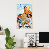 1930s travel Poster German Winter Ski jumping ポスター (ホームオフィス)