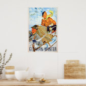 1930s travel Poster German Winter Ski jumping ポスター (キッチン)