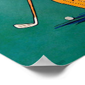 1931ゴルフウォーターカラープリント ポスター (角)