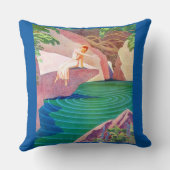 1931年アートデコの女の子池 クッション (裏面)