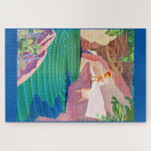 1931年アートデコの女の子池 ジグソーパズル (横)