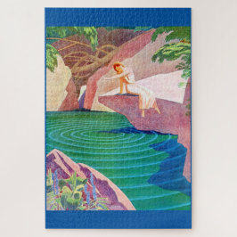 1931年アートデコの女の子池 ジグソーパズル