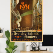 1931年イギリスの皇后 – ヴィンテージ旅行ポスター ポスター (ホームオフィス)