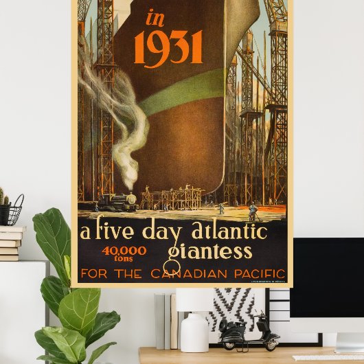 1931年イギリスの皇后 – ヴィンテージ旅行ポスター ポスター (ホームオフィス)