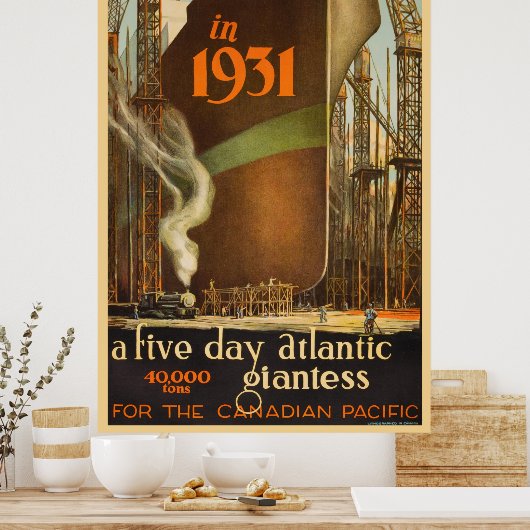 1931年イギリスの皇后 – ヴィンテージ旅行ポスター ポスター (キッチン)