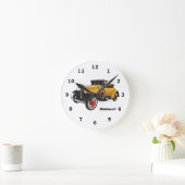 1931年クラシックの黄色車 ラウンド壁時計 (ホーム)