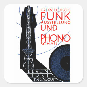1931年ドイツのラジオ音楽博 スクエアシール