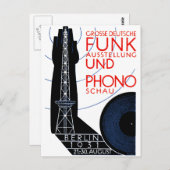 1931年ドイツのラジオ音楽博 ポストカード (正面/裏面)