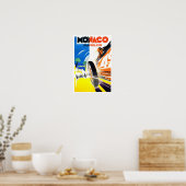 1931年モナコグランプリヴィンテージレーシングポスター ポスター (キッチン)