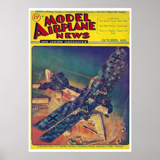 1931年機種飛行機ニュース誌 ポスター (正面)