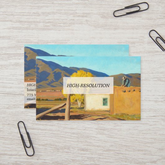 1931年秋のシンボルや象徴 – メイナード・ディクソン 名刺 (正面/裏面インサイチュ)