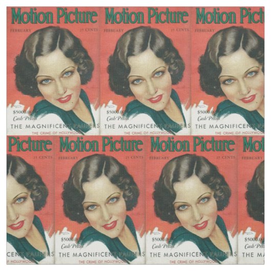 1931年2月の映画雑誌Gloria Swanson cover prin ファブリック (見本)
