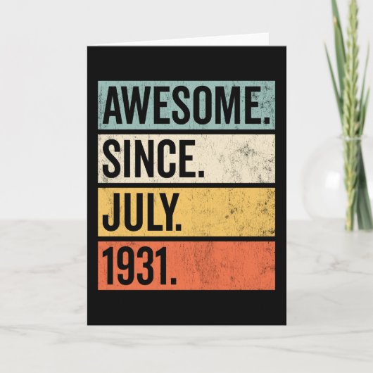 1931年7月生まれのレトロスタイルが素敵 カード (正面)