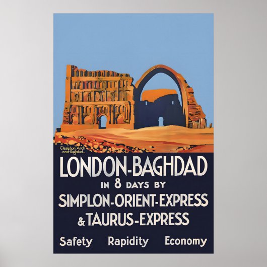 1931 Poster Orient Express London-Baghdad ポスター (正面)