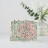 1932アールデコパリの地図 ポストカード (スタンド正面)