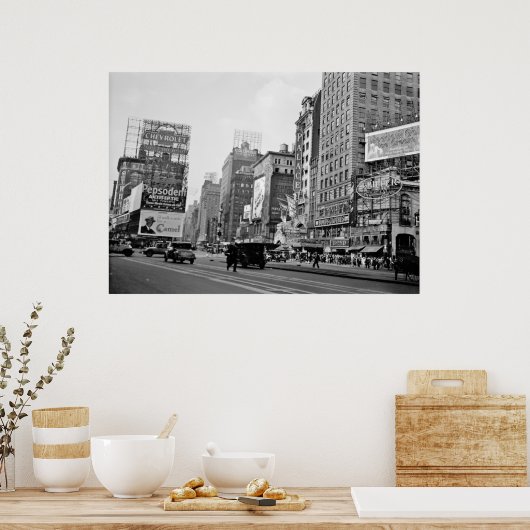 1932タイムズスクエアニューヨーク ポスター (キッチン)