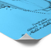 1932ヴィンテージカメラ特許アートスケッチプリント ポスター (角)