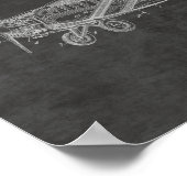 1932ヴィンテージ飛行機特許スケッチプリント ポスター (角)