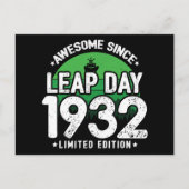 1932年から素晴らしい うるう年2月29日 誕生日 ポストカード (正面)