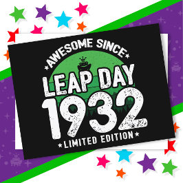 1932年から素晴らしい うるう年2月29日 誕生日 ポストカード