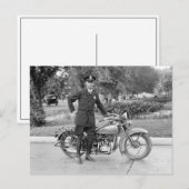 1932年のワシントンD.C.のオートバイ警官 ポストカード (正面/裏面)