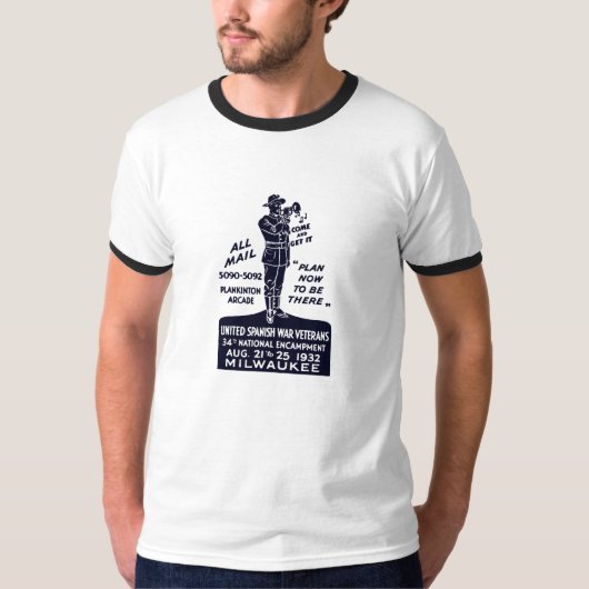 1932年スペインのアメリカ戦争退役軍人 Tシャツ (正面)