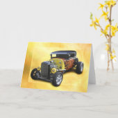 1932年モデルAクーペ·アベンジ改造ャー カード (黄色い花)