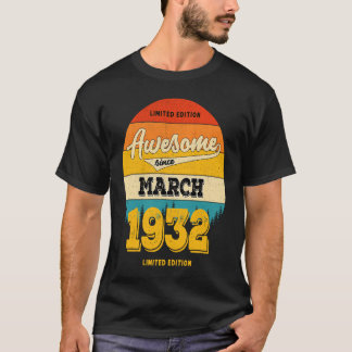 1932年以来2023年3月91素晴らし日誕生日 Tシャツ