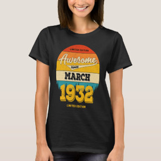 1932年以来2023年3月91素晴らし日誕生日 Tシャツ
