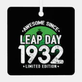 1932年素晴らし閏年日以後2月29誕生日 メタルオーナメント (裏面)