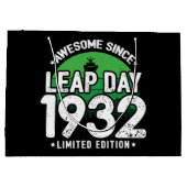 1932年素晴らし閏年日以後2月29誕生日 ラージペーパーバッグ (裏面)