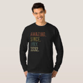 1932年7月から90誕生日ヴィンテージ驚き Tシャツ (正面フル)