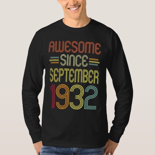 1932年9素晴らし月以来90番目の誕生日90年 Tシャツ (正面)