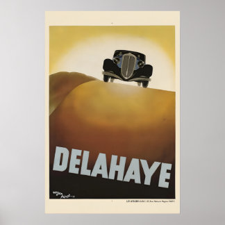 1932年 ドラハイユ フランス 自動車広告ポスター ポスター