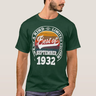 1932最高の年9月の90Y向け90誕生日ギフト Tシャツ