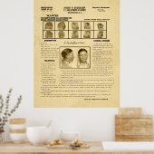 1933クライド・バロウ法執行シート ポスター (キッチン)