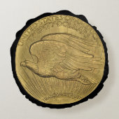 1933ダブルイーグル金ゴールドコイン ラウンドクッション (裏面)