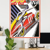 1933ブルックランズ500マイルズレースヴィンテージポスター ポスター (ホームオフィス)