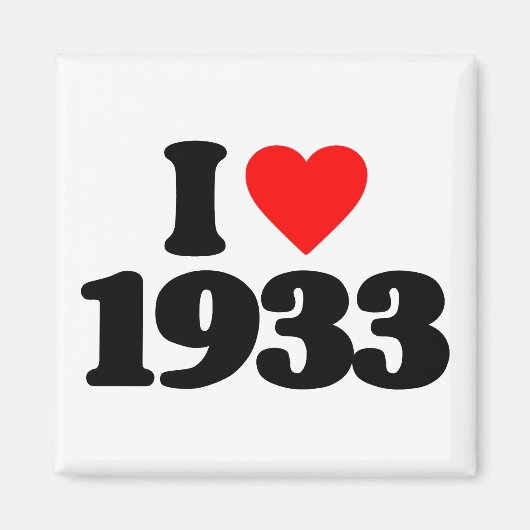 1933年が大好き マグネット (正面)
