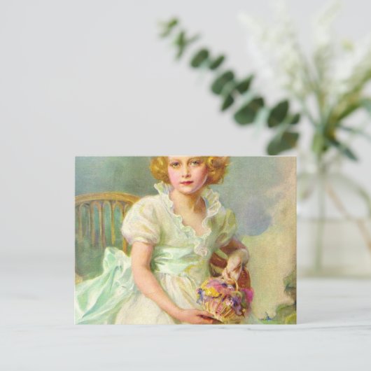 1933年のエリザベス女王のポートレート ポストカード (スタンド正面)