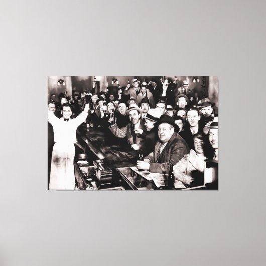 1933年の禁止パーティーのバー終了 キャンバスプリント (正面)