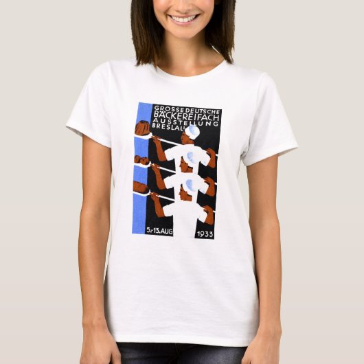 1933年のWroclaw/Breslauの博覧会ポスター Tシャツ (正面)